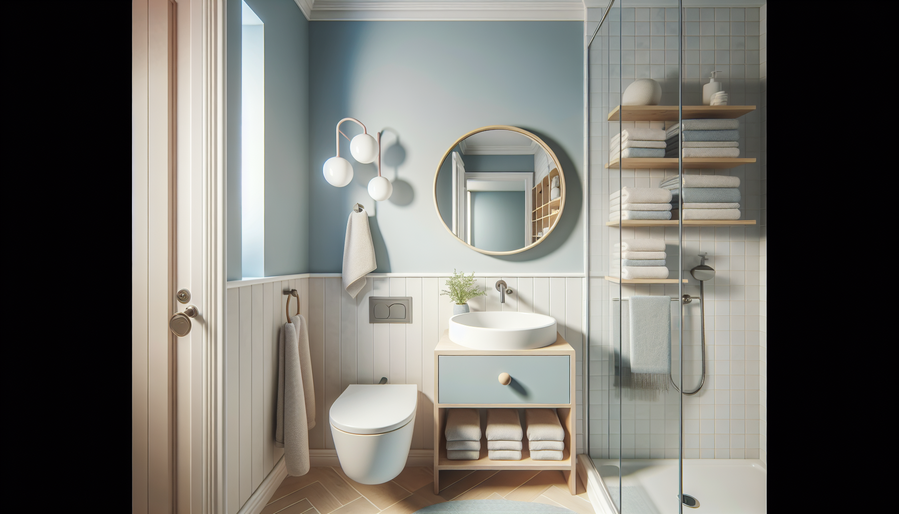 Kleines Badezimmer mit cleveren Farbkonzepten und Möbelwahl optimal gestalten
