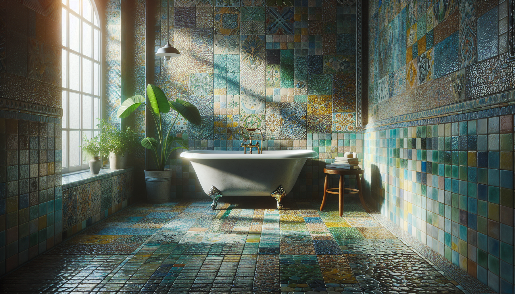 Kombination von Farben und Texturen für individuelle Badezimmergestaltung