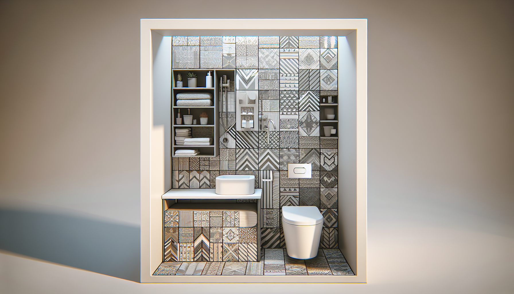 Innovative Lösungen für kleine Gäste-WCs mit Fokus auf Wandverkleidungen, Stauraumnutzung und platzsparende Sanitäranlagen
