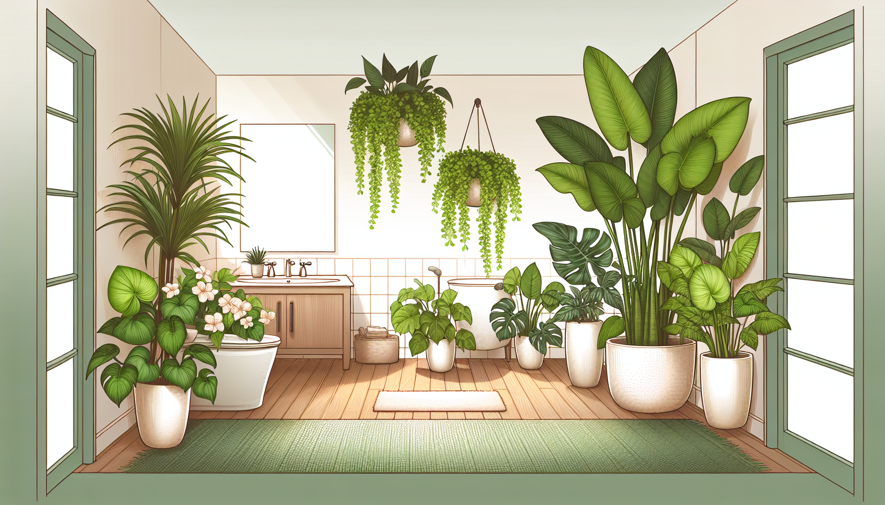 Pflanzen im Badezimmer für Wohlfühlatmosphäre