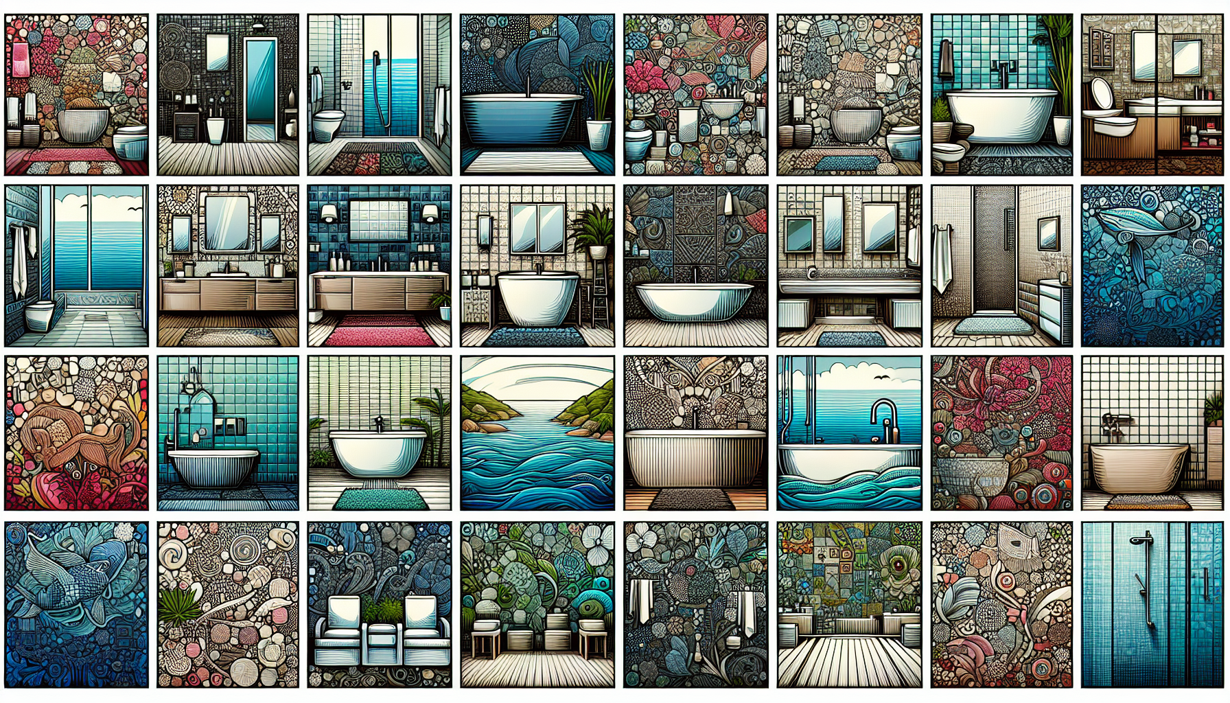 Eine Auswahl von verschiedenen Badezimmer Bildern