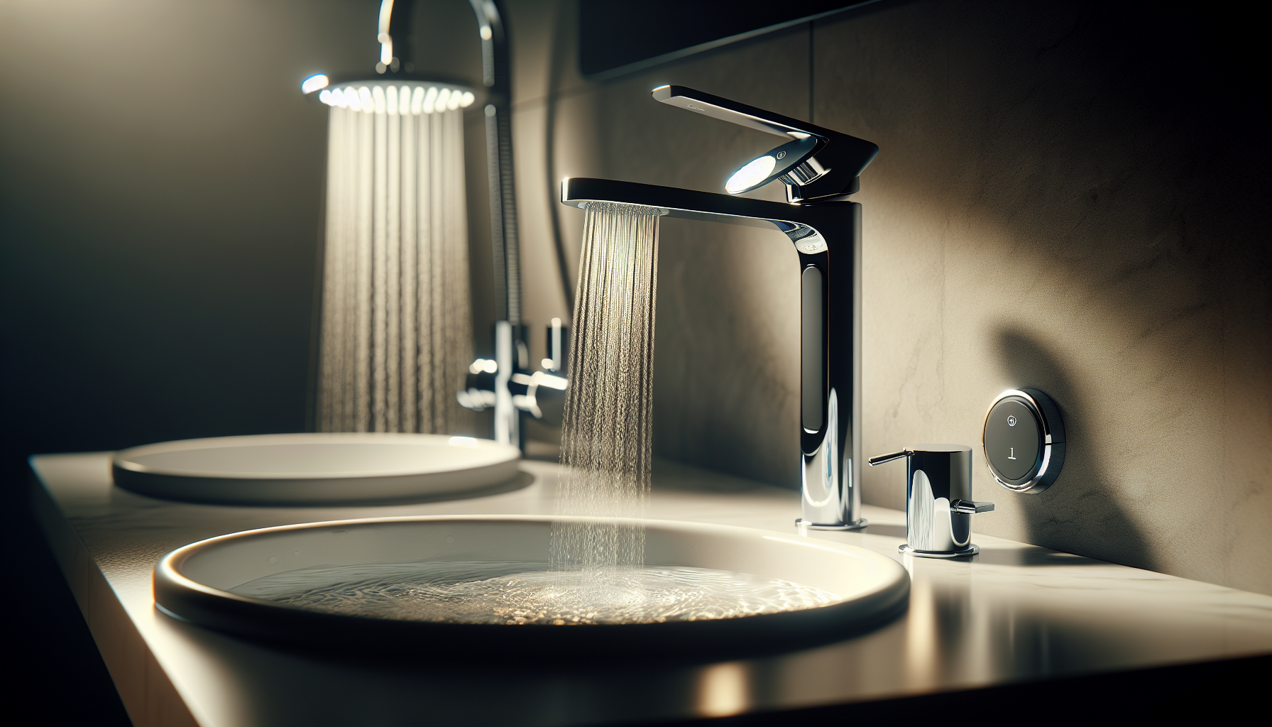 Automatische Wasserhahn- und Duschsysteme im Badezimmer
