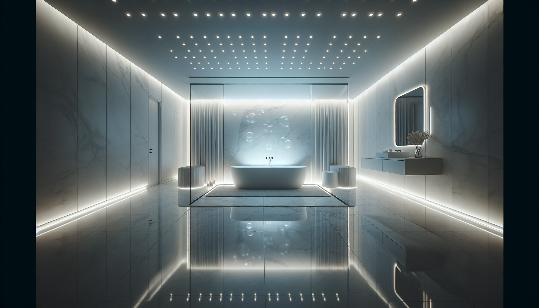 Stimmungsvolle LED-Beleuchtung im Badezimmer