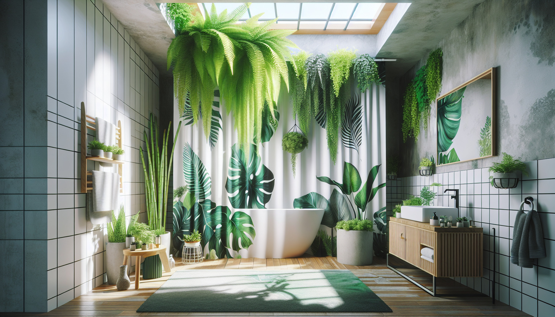 Natur- und Pflanzenmotive für eine frische Ausstrahlung im Badezimmer