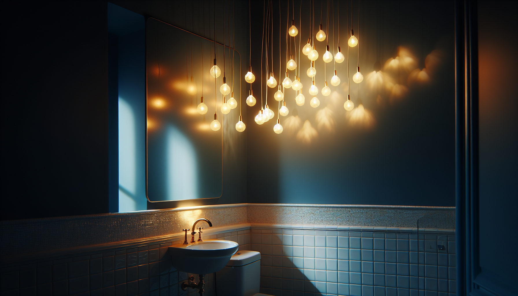 Stimmungsvolles Beleuchtungskonzept für ein angenehmes Badezimmerambiente