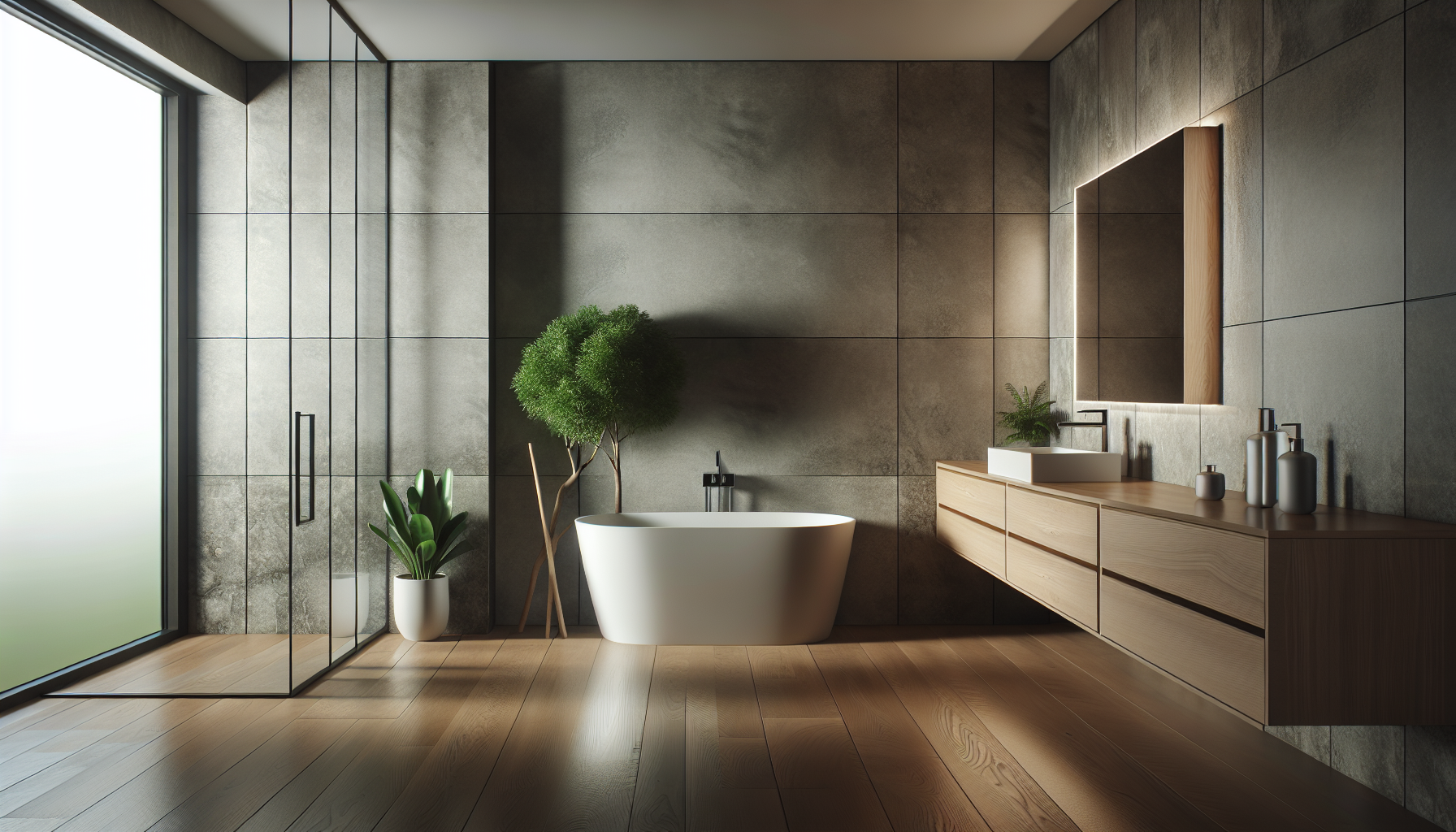 Moderne Badezimmergestaltung mit zeitloser Eleganz und Wellness-Atmosphäre