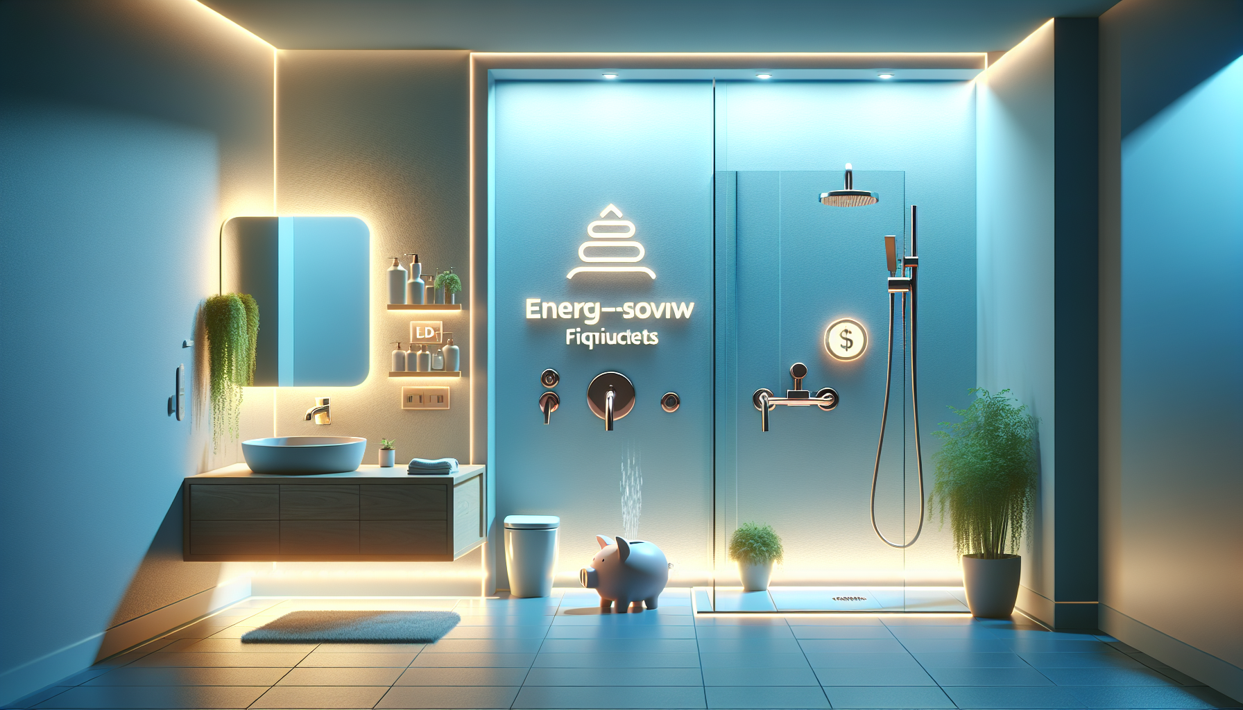Energiesparende Armaturen und LED-Beleuchtung im Badezimmer