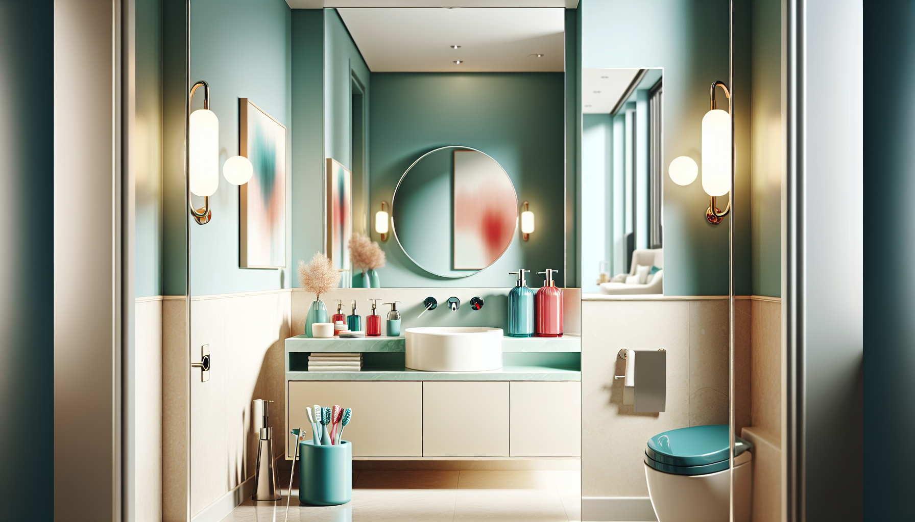 Badezimmer mit neuen Farben und Accessoires gestalten