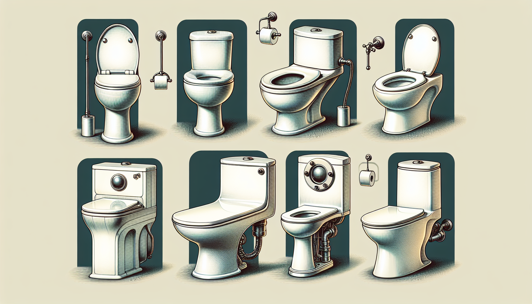 Platzsparende Toilettenmodelle