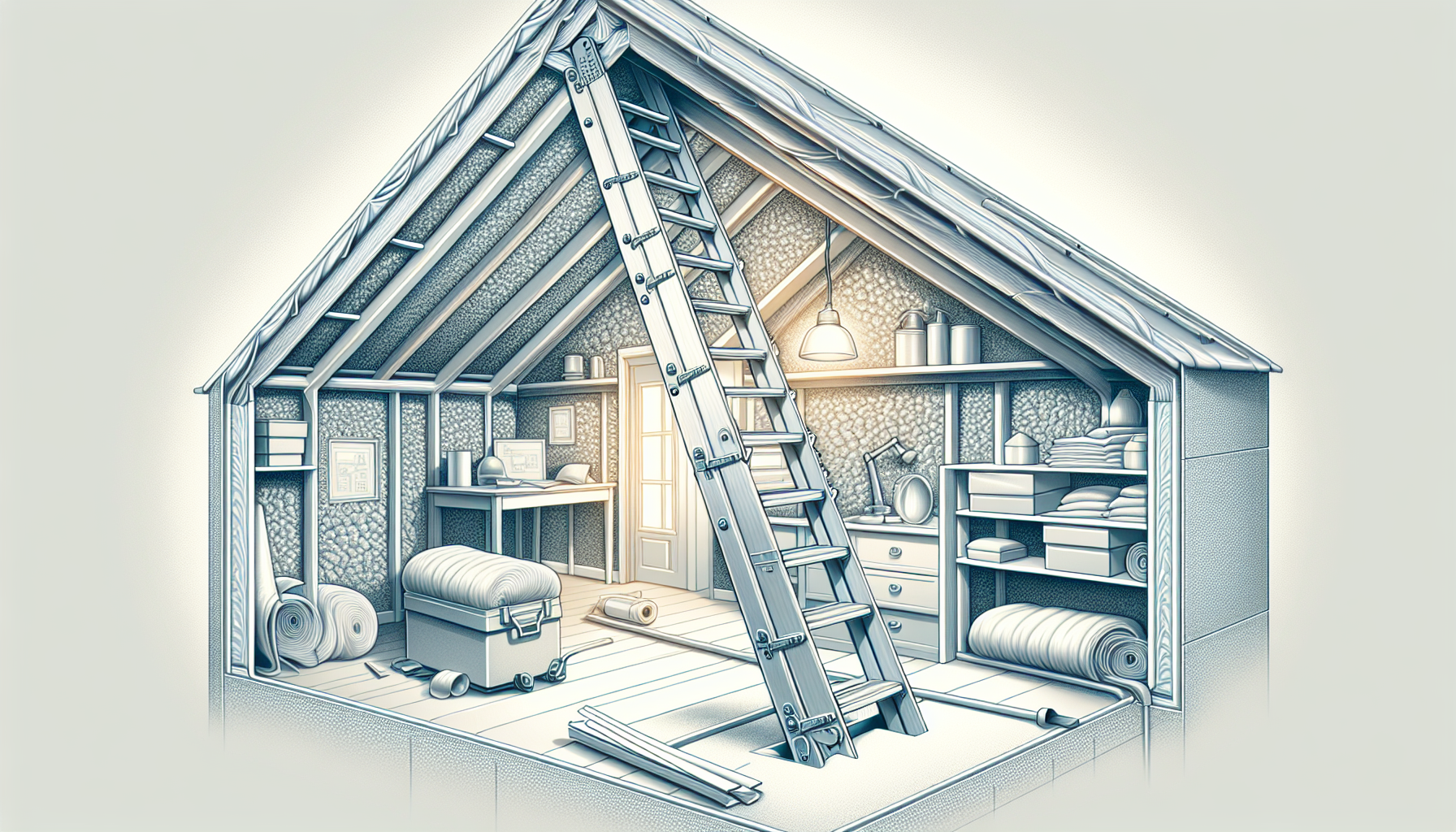 Luftdichter Einbau der Dachbodentreppe