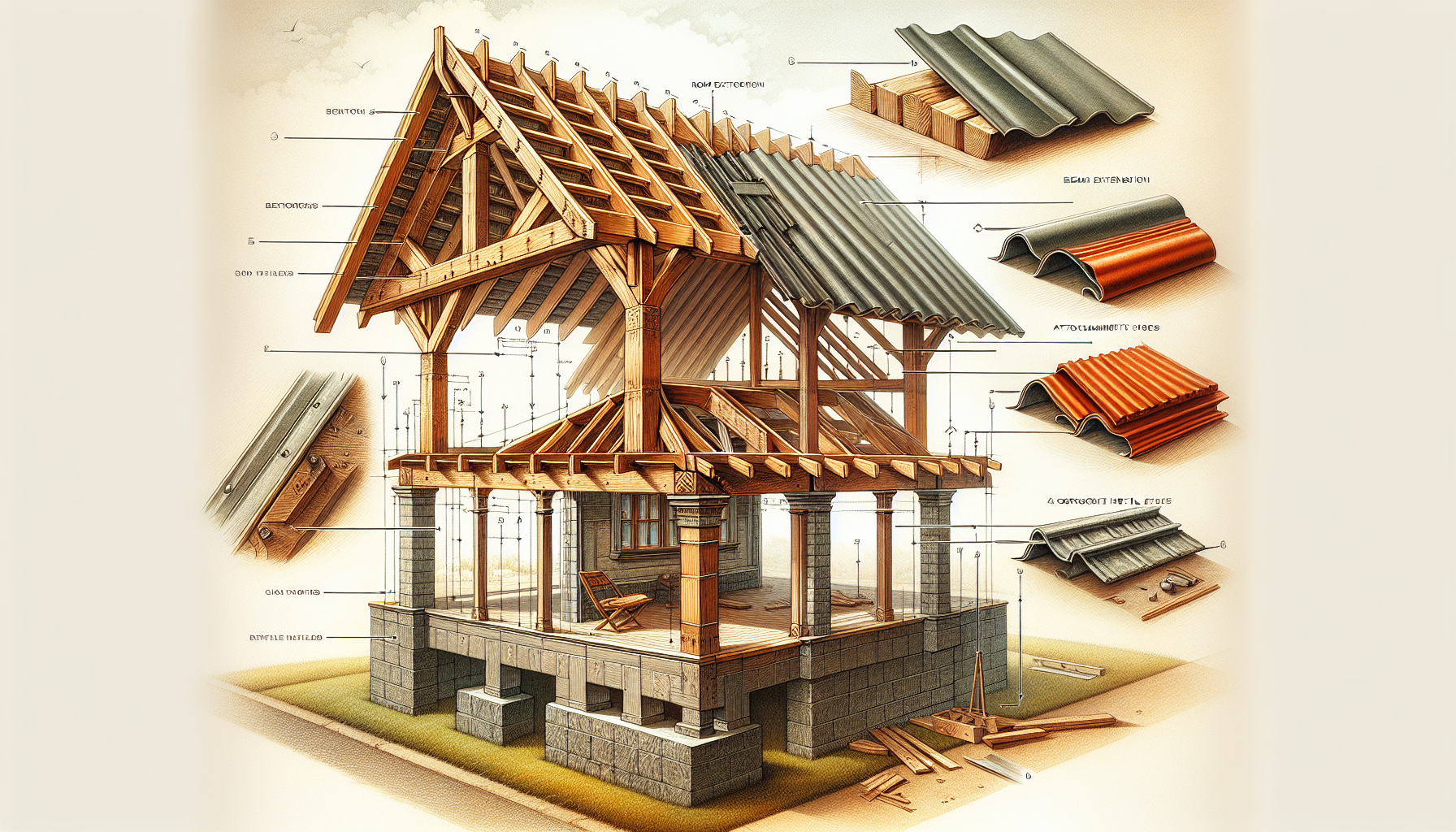 Methoden zur Verlängerung des Dachüberstands
