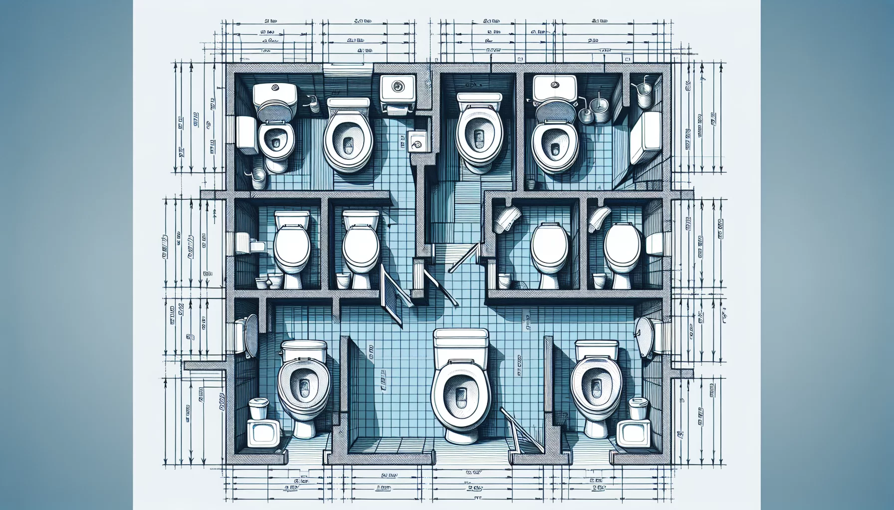 Anpassung der Toilettenmaße an verschiedene Badezimmergrößen