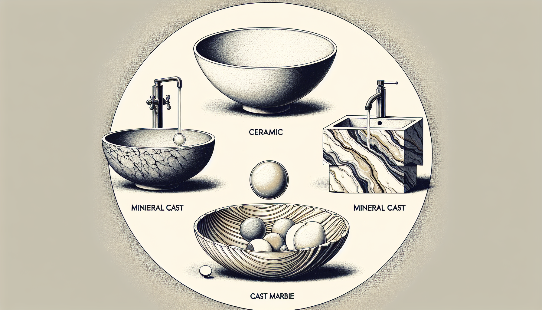 Materialien & Oberflächen: Waschtische in verschiedenen Ausführungen