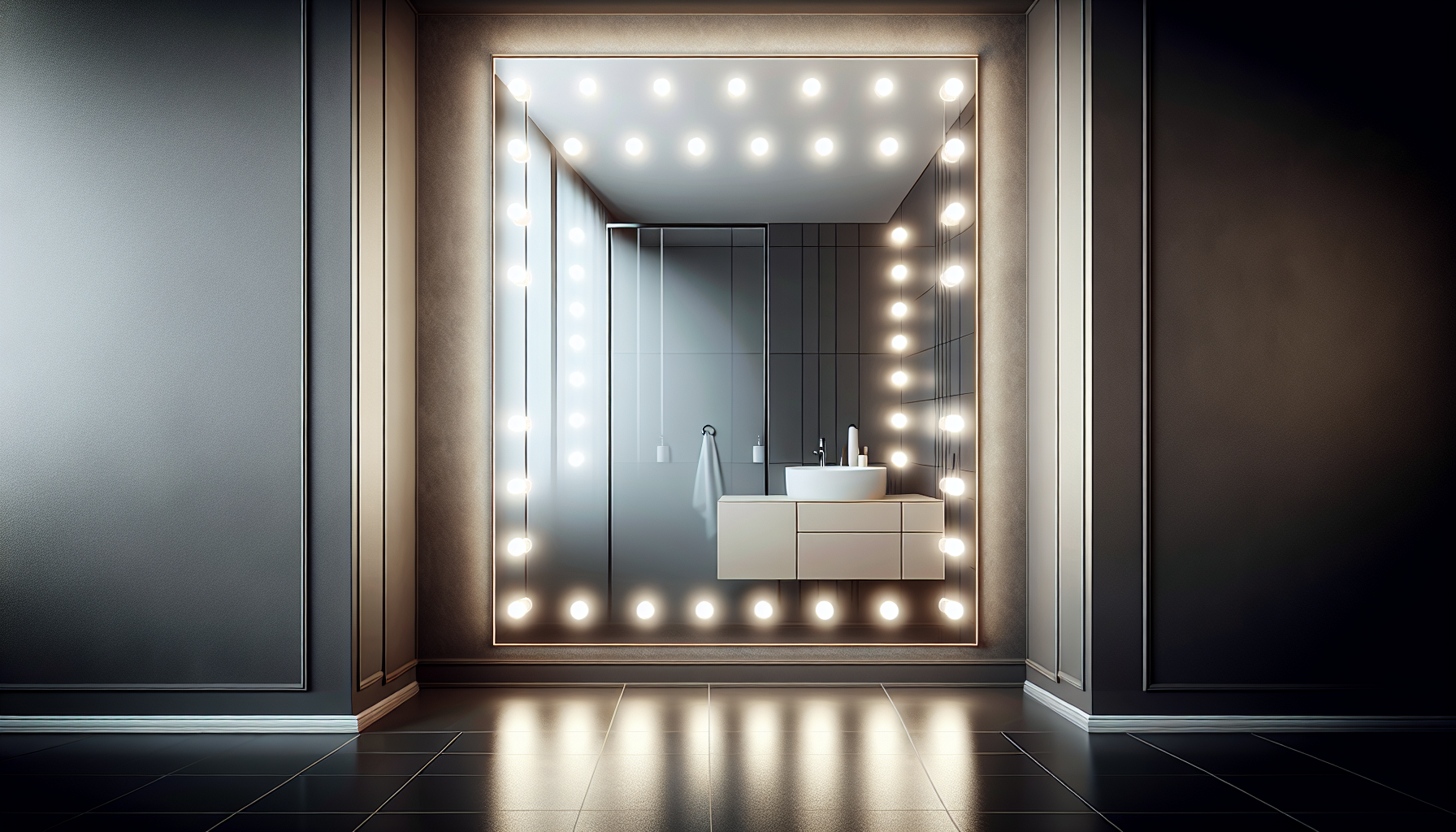 Spiegelheizung in einem modernen Badezimmer