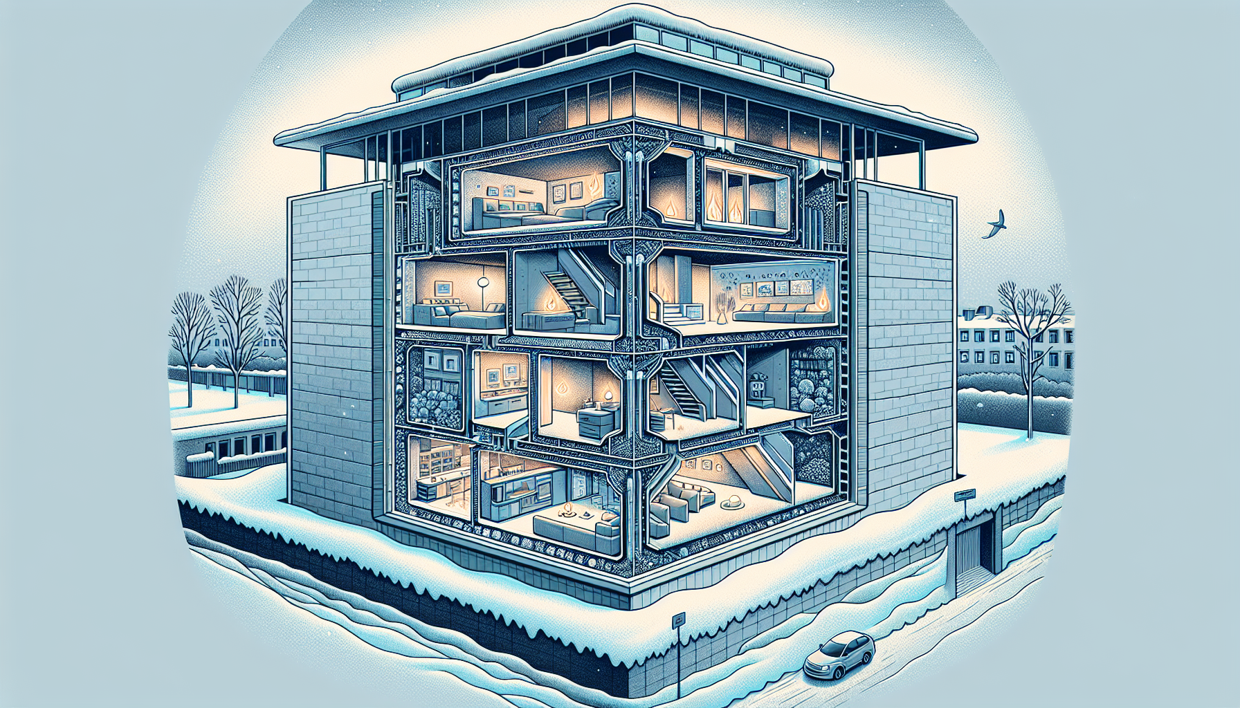 Energieeinsparung und effektiver Wärme- und Schallschutz sind Hauptvorteile der Aufdachdämmung bei Flachdächern