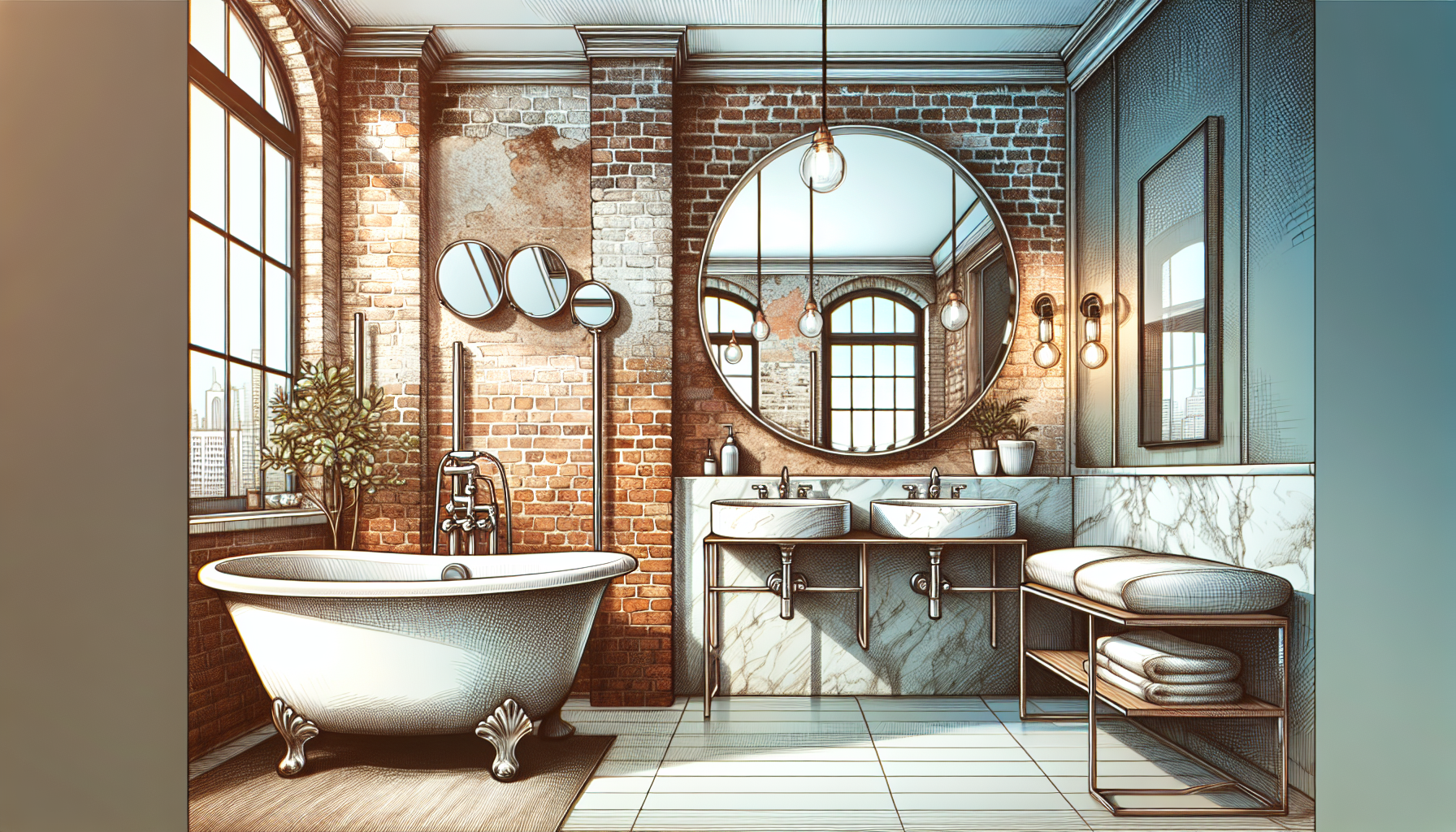 Moderne Designtrends und funktionalen Elementen im Altbau-Badezimmer