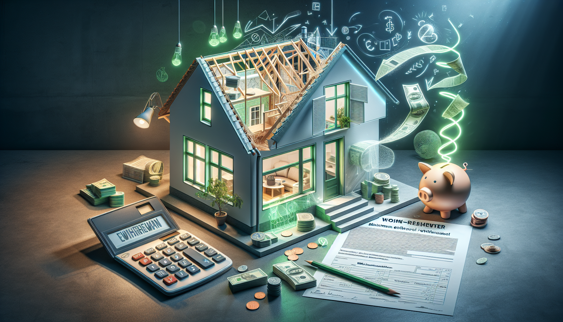 Illustration der finanziellen Aspekte der energetischen Sanierung mit Wohn-Riester
