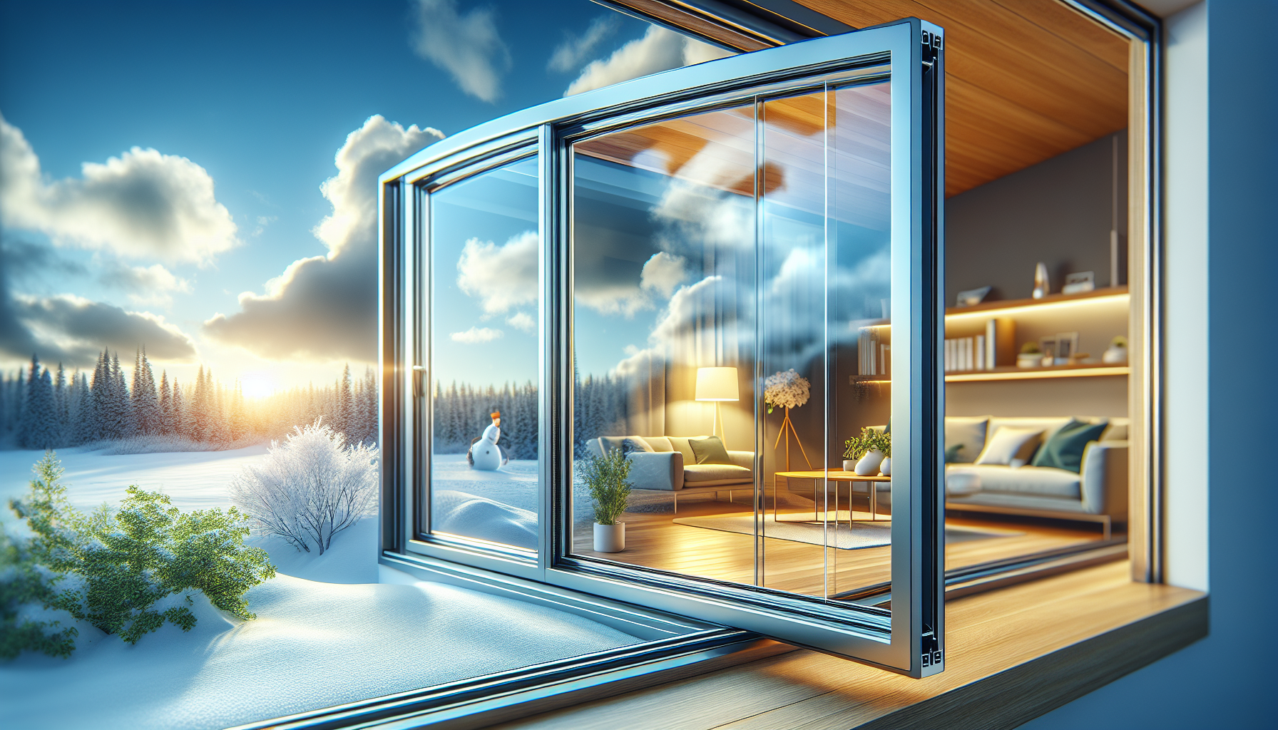 Moderne Fenster zur Energieeinsparung und Wärmedämmung