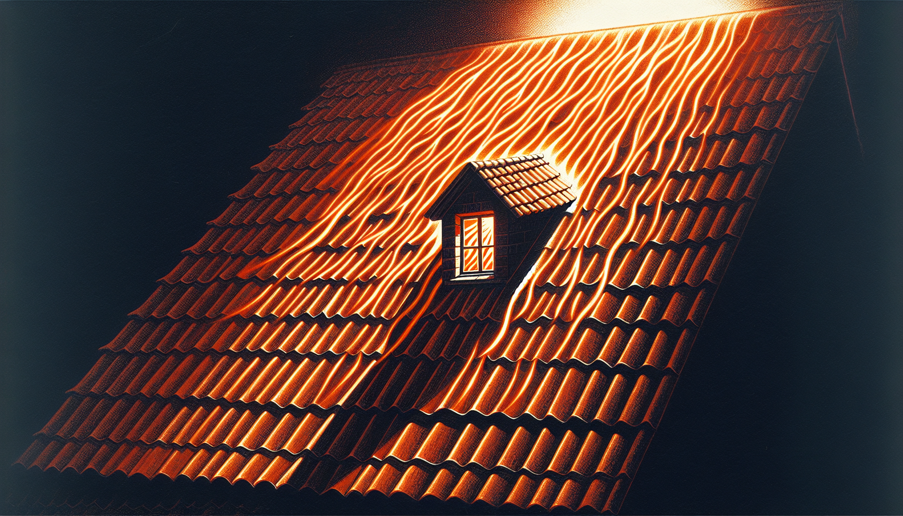 Sonneneinstrahlung auf Dach