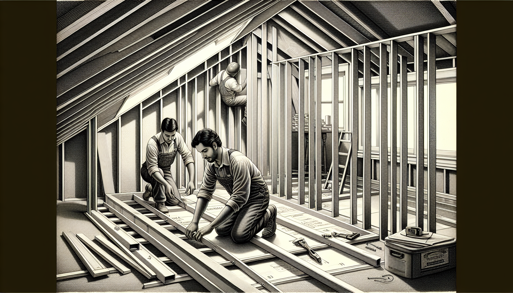 Anleitung zur Erstellung einer stabilen Unterkonstruktion für die Verkleidung der Dachschräge