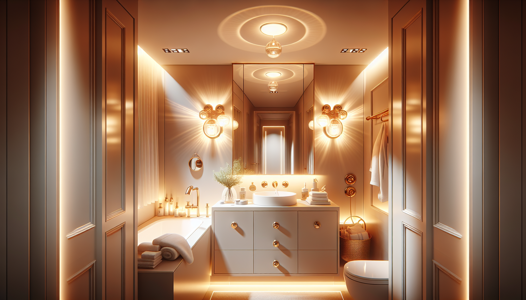 Lichtdesign für kleine Badezimmer