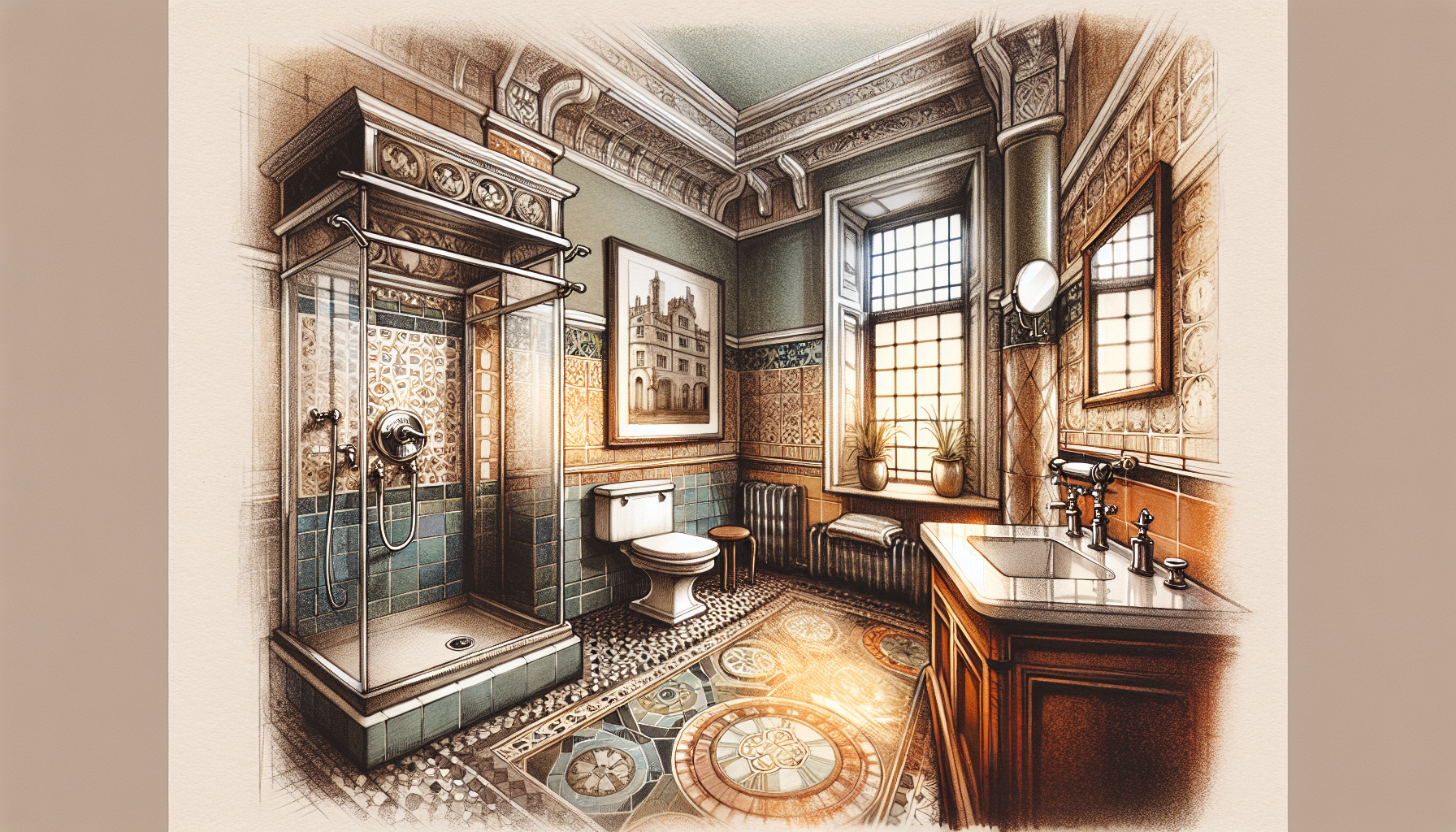 Ein charmantes altbau Badezimmer mit modernen Elementen