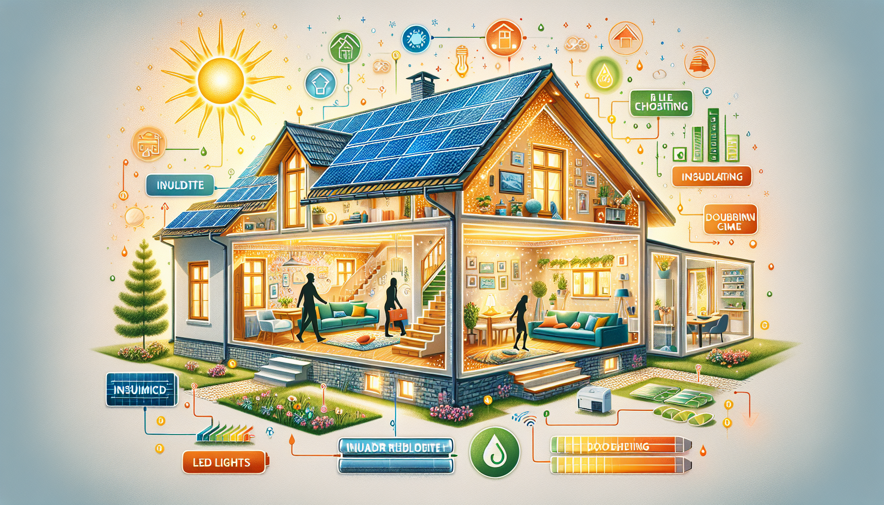 Illustration von gesteigerter Lebensqualität durch energetische Sanierung