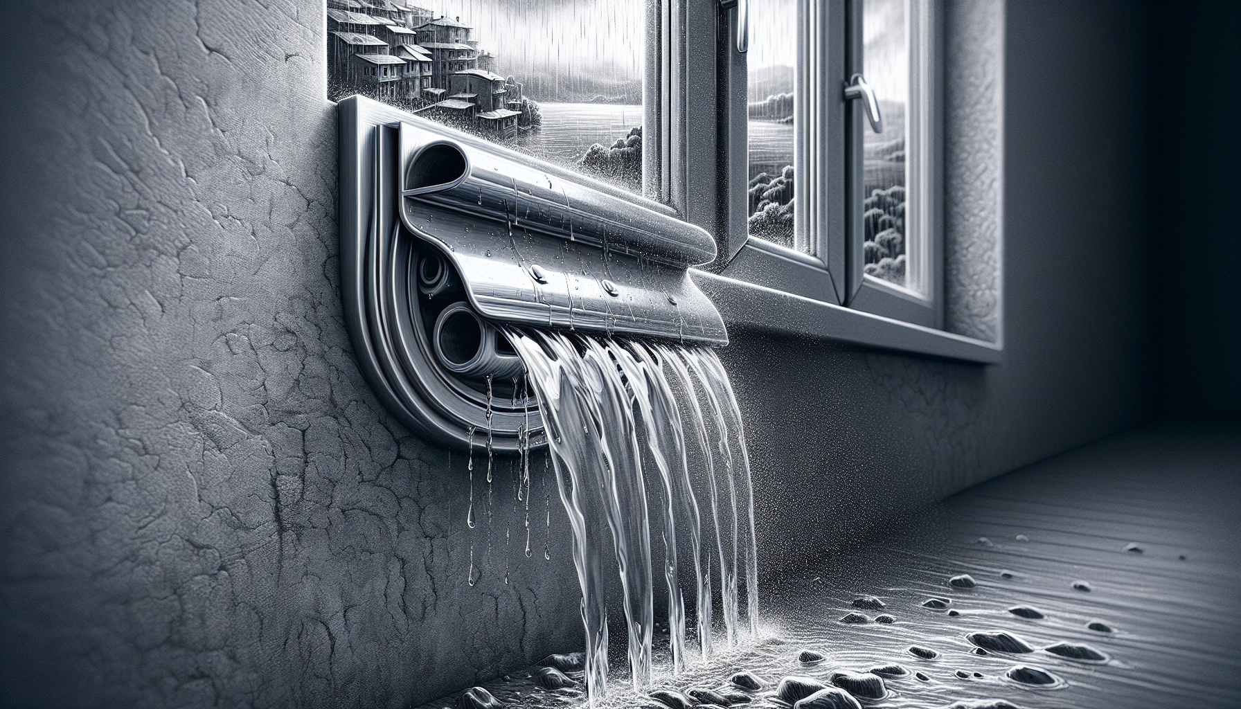Eine künstlerische Darstellung von Wasserschlitzkappen, die den Ablauf bei Regen sichern