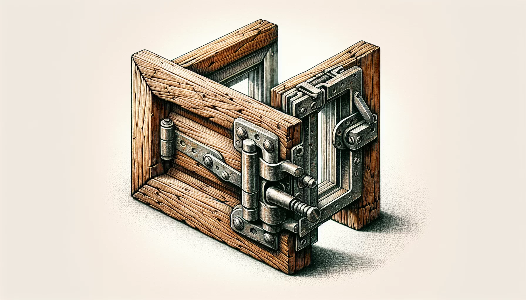 Illustration eines klemmenden Fensters mit Schließzapfen und Ecklager