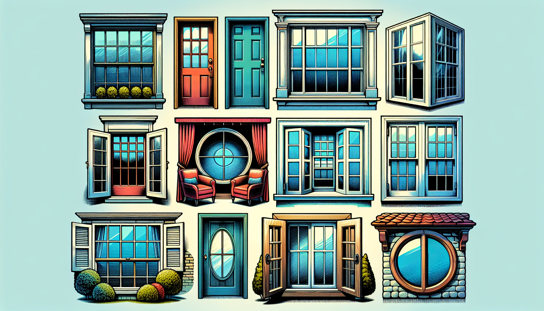 Illustration eines Fensterherstellers