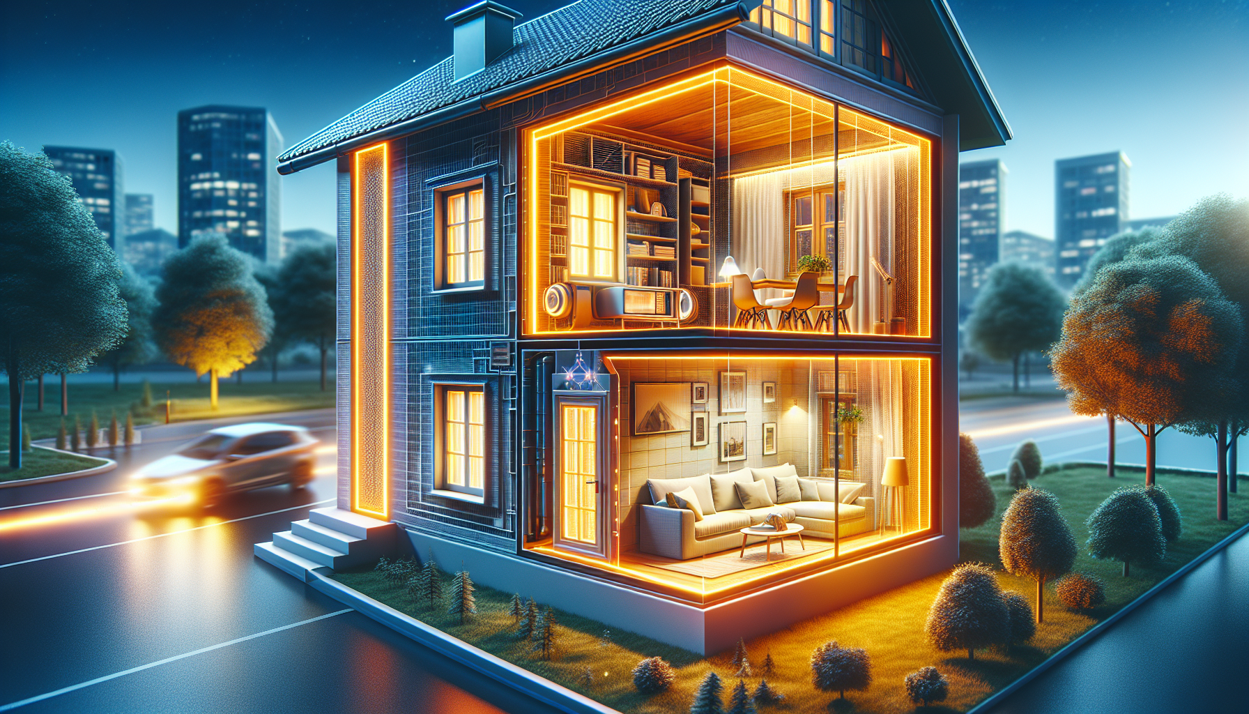 Illustration von verbesserten Energieeffizienz durch neue Fenster