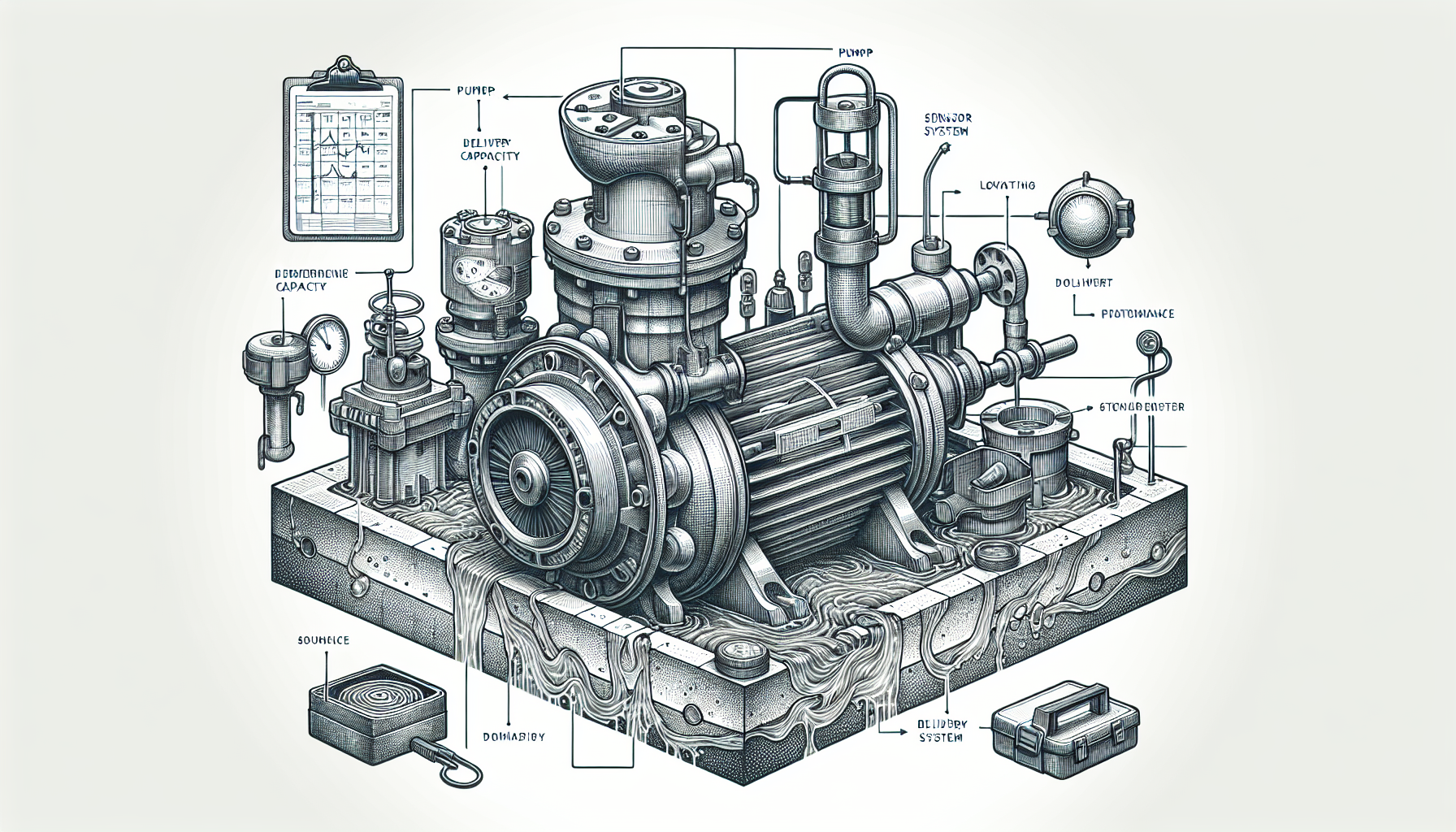 Illustration wichtiger Eigenschaften von Abwasserhebeanlagen