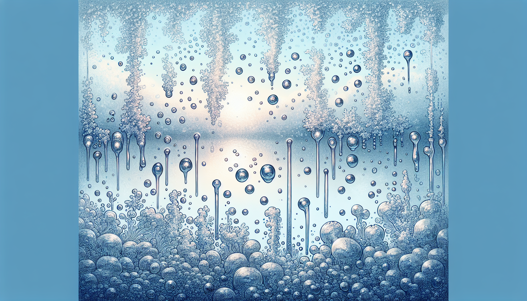 Illustration von Kondenswasser an Fenstern