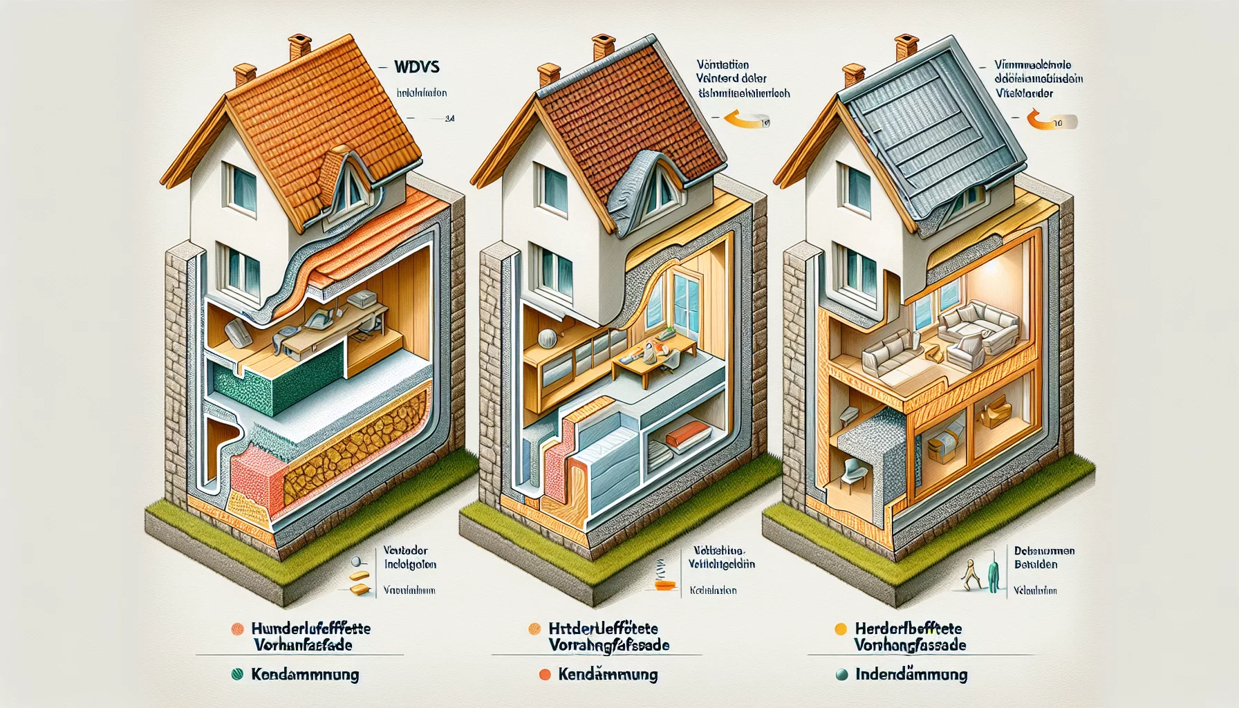 Verschiedene Dämmmethoden im Vergleich