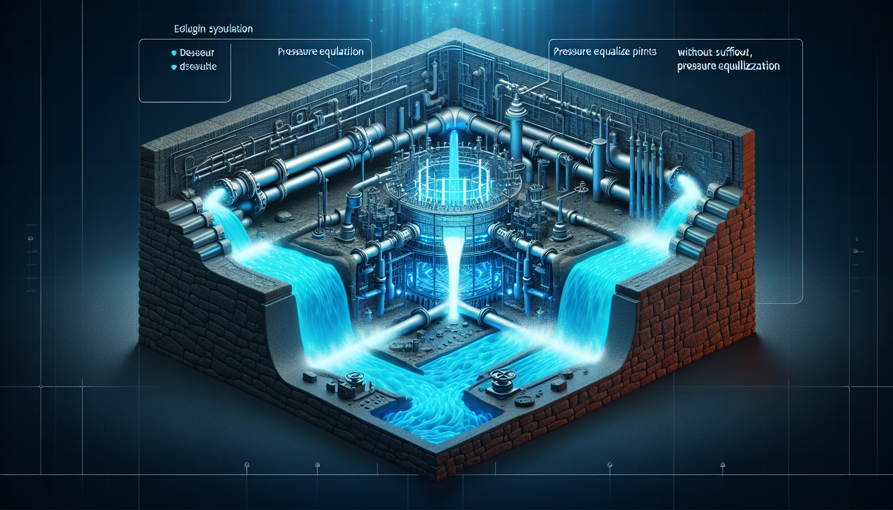 Illustration eines effektiven Druckausgleichs im Abwassersystem