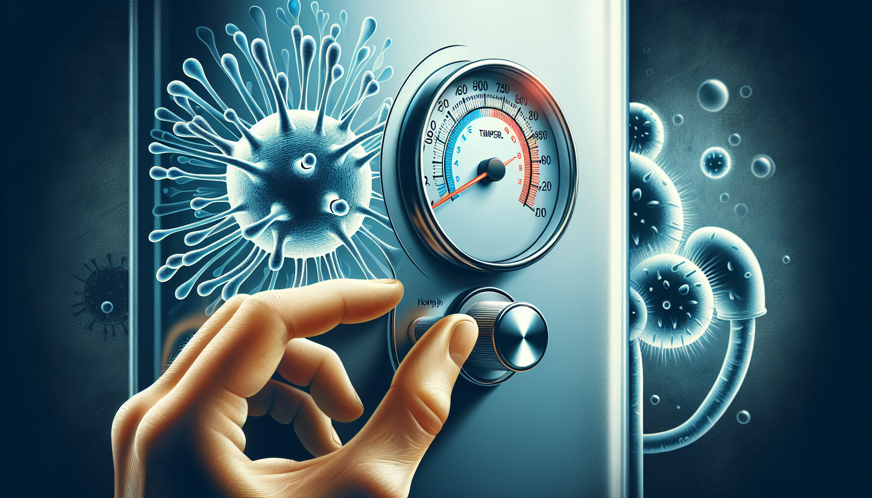 Illustration der Einstellung der richtigen Warmwassertemperatur