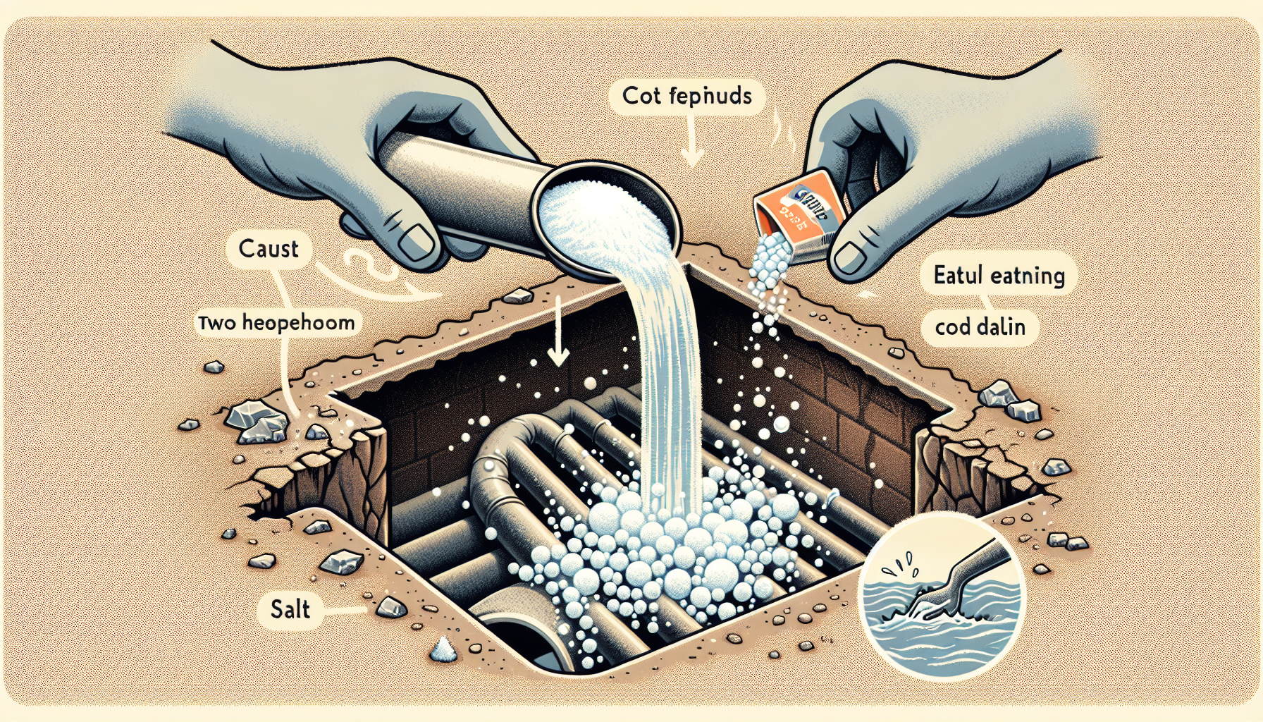 Salz als Reinigungsmittel im Abfluss