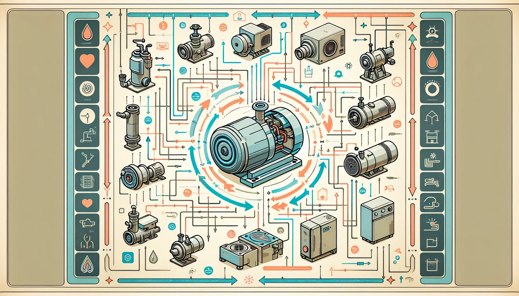 Diagramm zur Auswahl der richtigen Umwälzpumpe für verschiedene Heizsysteme.