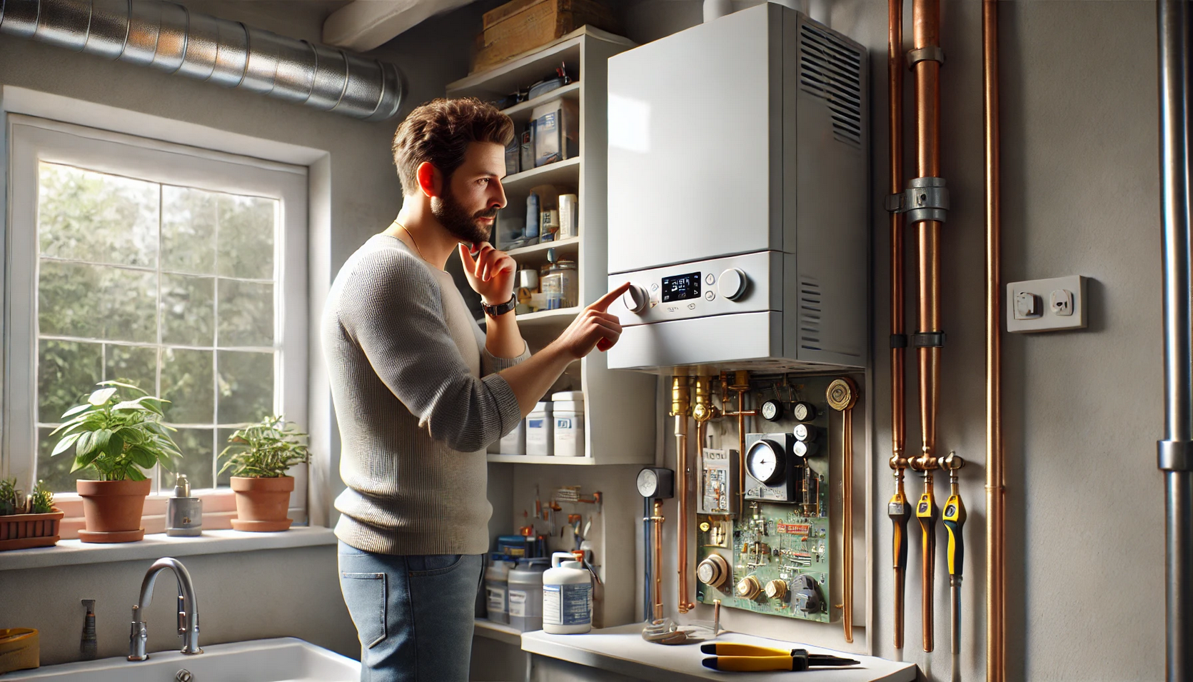 Erste Maßnahmen bei Boiler-Problemen, wie das Zurücksetzen des Boilers.