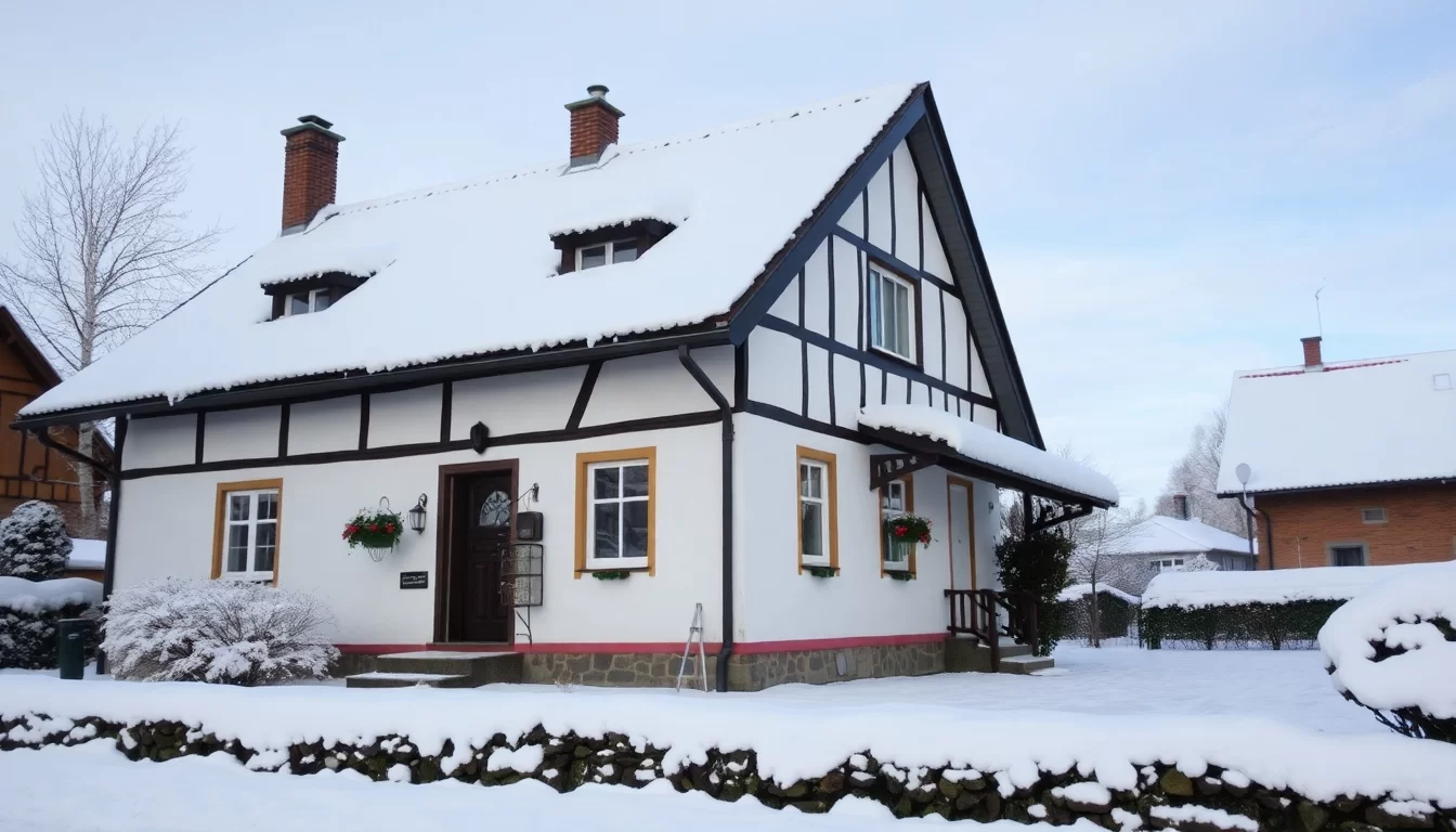 Ein Haus im Winter