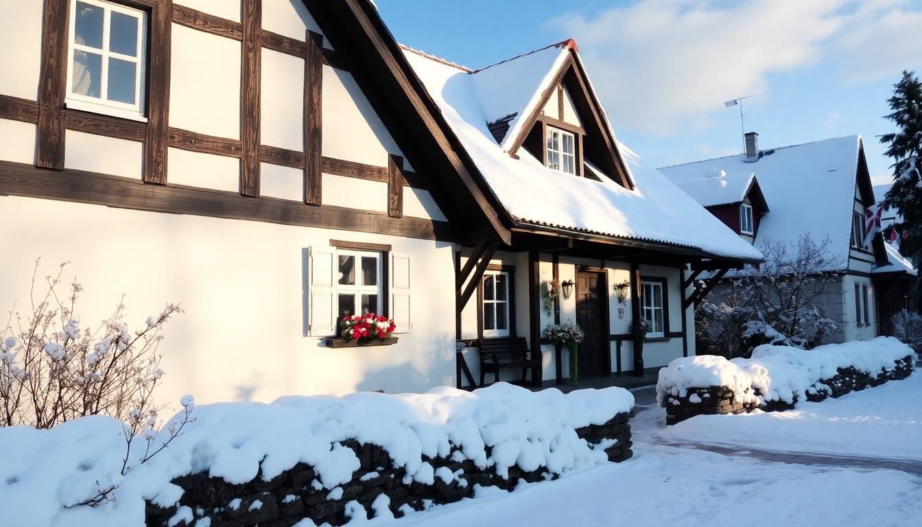 Ein Haus im Winter