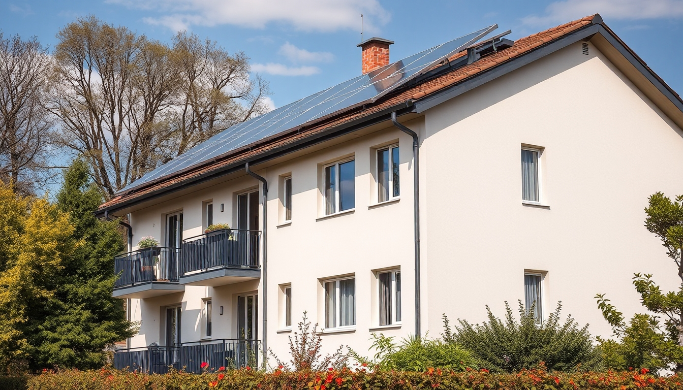 Mehrfamilienhaus mit Solaranlage